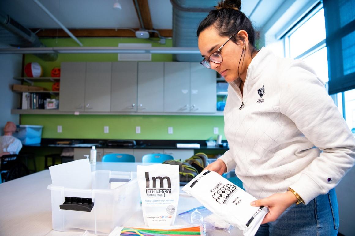 Current OT student works in an Occupational Therapy lab