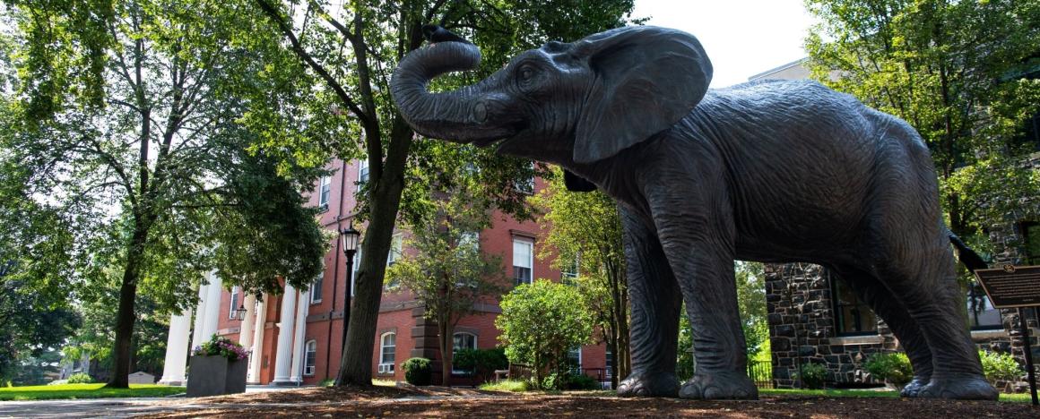 Jumbo the Elephant in front of Ballou