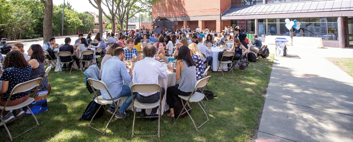 Graduate students at the Resource Fair and Picnic