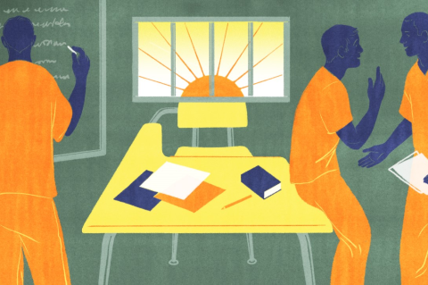 illustration of incarcerated students