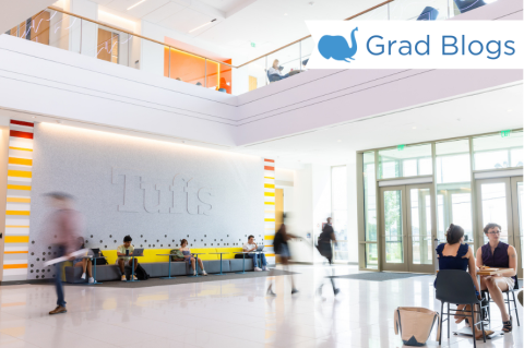 Students walk through the Joyce Cummings Center