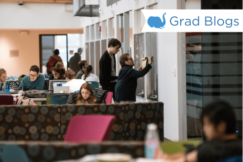 Students use the open space for study and collaboration on the fourth floor of the CLIC building at 574 Boston Avenue 