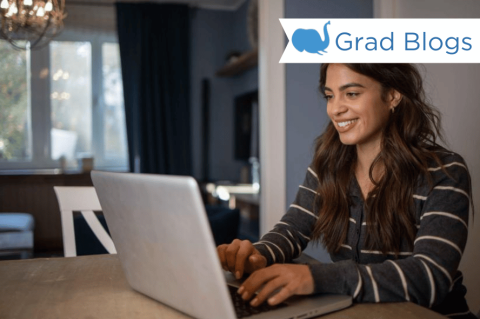 Image of student typing on computer